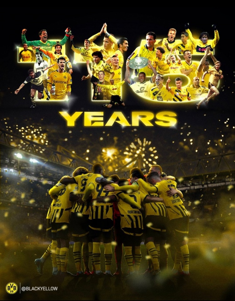 多特迎成立115周年，球隊(duì)官推曬海報(bào)紀(jì)念：哈蘭德、羅伊斯等出鏡